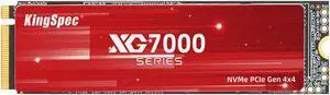 KingSpec XG 7000 2TB M.2 2280 PCIe Gen 4.0x4 NVME 1.4 Speed up to 7400MB/s Write Speed Up to 6600MB/s Internal Solid State Drive for PS5 PC Desktop Laptop Game-Player Non-Heatsink