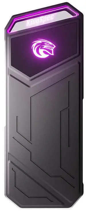 KingSpec Z5 Portable SSD With RGB 1TB - Up to 2100 MB/s - USB 3.2 Gen 2 - Type-c, 20Gbps, External Solid State Drive, for Photographers, Content Creators and Gaming, Black