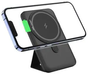 redpepper 5000mAh MagSafe Foldable Magnetic Power Bank for iPhone 17/16/15/14 Pro Max - Wireless Portable Charger Battery Pack, Fast Charging External Cell Phone Accessory, Black