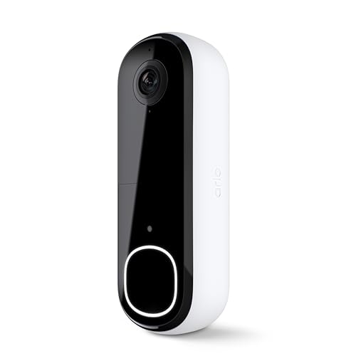 Arlo Video Doorbell 2K (2nd Gen, Latest Release), Wireless or Wired, Package Detection, Person & Vehicle Recognition, 1-Month Secure Plan, 2-Way Audio, Night Vision, Head to Toe Video View