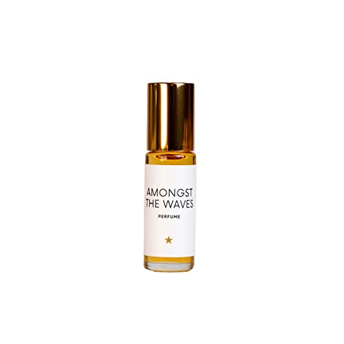 Olivine Atelier Mini Perfume Oil - Aromatherapy Fragrance Body Oil for Women Parfum Travel Size Long Lasting Essential Oil Notes of Musk, Lily, Coconut, Tonka Bean, Sandalwood 5ml (Amongst The Waves)