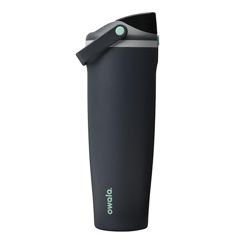 Owala FreeSip Sway Insulated Stainless Steel Water Bottle with Two-Way Spout, Built-In Straw and Bucket Handle, Made for Travel, School, and Sports, 40oz, BPA Free, Leak Proof, Foggy Tide