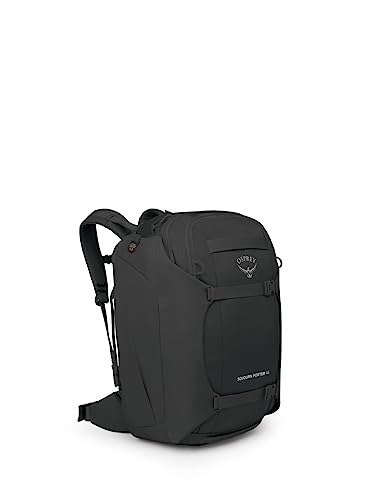Osprey Sojourn Porter 46L Travel Backpack – Carry-On Compliant Luggage with StraightJacket Compression and Padded Laptop Sleeve – Durable Pack for International or Urban Travel, Black