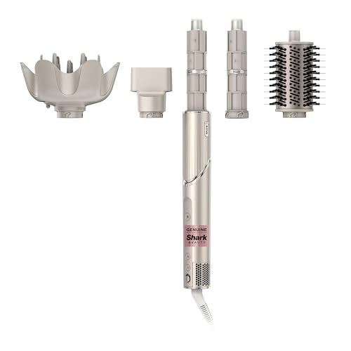 Shark FlexStyle | Air Multi-Styler & Drying System | Hair Dryer Brush for Blowouts with Coanda Auto- Wrap Curlers, Oval Brush, Curl-Defining Diffuser & Concentrator Attachment | Stone | HD435