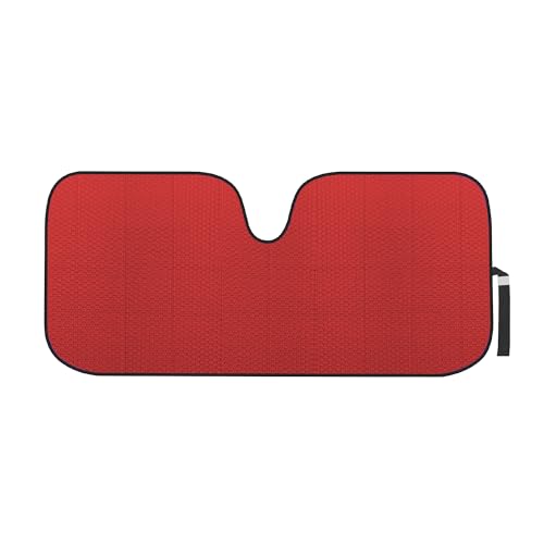 Motor Trend - AS-312-RD Front Windshield Sun Shade - Jumbo Accordion Folding Auto Sunshade for Car Truck SUV - Blocks UV Rays Sun Visor Protector - Keeps Your Vehicle Cool - 66 x 27 Inch (Red)