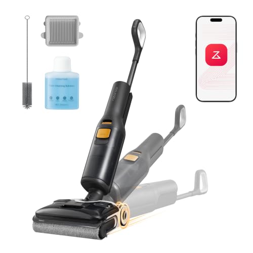 roborock F25 XT Wet Dry Vacuum Cleaner, Cordless Vacuum Mop All in One for Hard Floor, 20000Pa Hardwood Floor Cleaner with Zero Tangle, 194°F Hot Air Flash Drying Electric Mop, 180° Lie Flat, WiFi