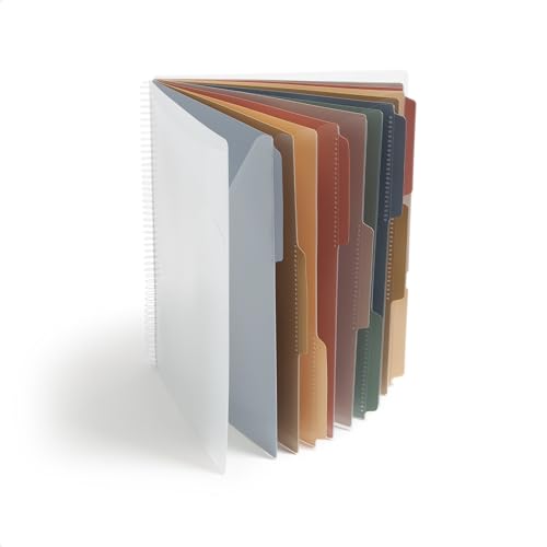 Smead Project Organizer, Office Supplies, 24 Pockets, Clear Cover with Assorted Bright Tabs, Tear Resistant Poly File Organizer, Document Organizer with 1/3-Cut Tabs, Letter Size (89213)