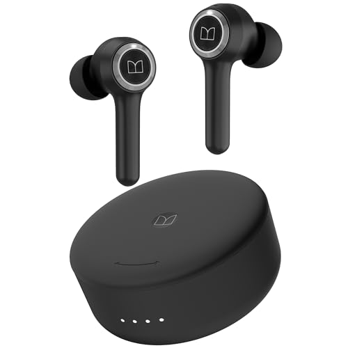 Monster Clarity 102 Plus Wireless Earbuds, Bluetooth Headphones with HiFi Stereo, 4 ENC Mic for Crystal Clear Call, 30H Playtime, Type-C Charging, IPX6 Waterproof in-Ear Ear Buds for Sports (Grey)