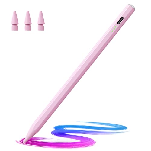 Hastraith Stylus Pen for iPad(2018-2026)-13 Mins Fast Charge with Tilt Sensitivity & Palm Rejection for iPad 11/10/9/8/7/6th Gen, Air 5/4/3/M4/M3/M2, Pro 13"/12.9"/11"/M4, Mini 7/6/5th, Pink