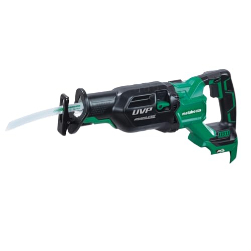 Metabo HPT 36V MultiVolt Cordless Reciprocating Saw, 4-Stage Speed Selector, 1,700 SPM to 3,000 SPM, Orbital Action, Low Vibration, Hybrid Power Option, Metal Rafter Hook, Tool Body Only, CR36DAQ4