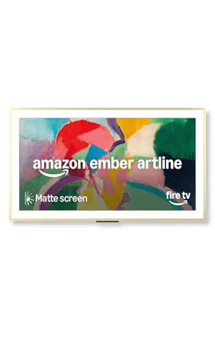Amazon Ember Artline 65" with Fire TV (newest model), 4K Ultra HD QLED smart TV with free art and photos, anti-glare display, custom frames, Dolby Vision, find shows faster with Alexa+ - Pale Gold