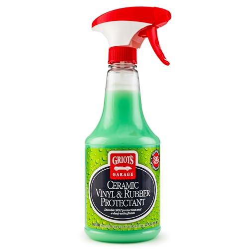 Griot's Garage Ceramic Vinyl and Rubber Protectant for Car Detailing, Restorer and Protectant for Dashboards, Door Panels, Tires, Exterior Trim, Moldings, and More, 10821, 22oz