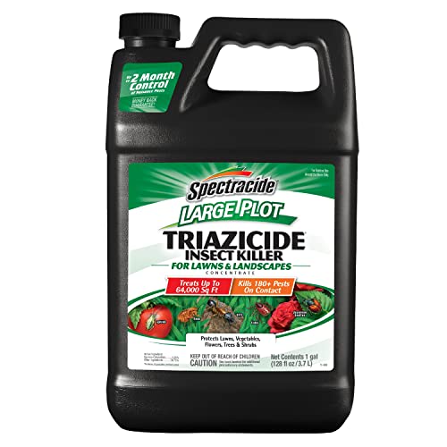 Spectracide Large Plot Triazicide Insect Killer for Lawns & Landscapes Concentrate, 1 Gallon, Large Plot Concentrate Formula Kills 180+ Pests Including Fleas, Ants, Deer Ticks and Other Listed Pests