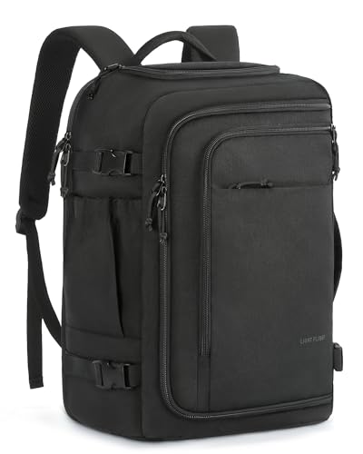 LIGHT FLIGHT Travel Backpack Carry On Flight Approved TSA Friendly Backpack Water-resistant Lightweight Business Large Weekender Bag Casual Daypack 15.6" Laptop Backpack for Men Women,Black