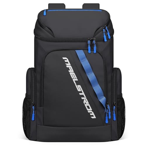 Maelstrom Backpack Cooler,36 Can Cooler Backpack,Soft Cooler Bag Insulated Leakproof,Lightweight Ice Chest Backpack,Travel Cooler Lunch Backpack for Camping,Hiking,Beach (Black)