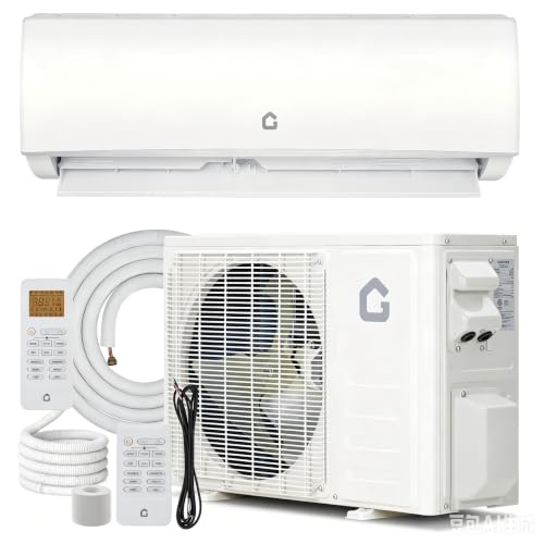 Garvee 9000 BTU Mini Split AC w/Remote Control19 SEER2 Cools Up to 450 Sq. Ft,Ductless Inverter Mini Split System w/0.75 Ton Heat Pump Pre-Charged & Installation Kit, Ultra-Quiet