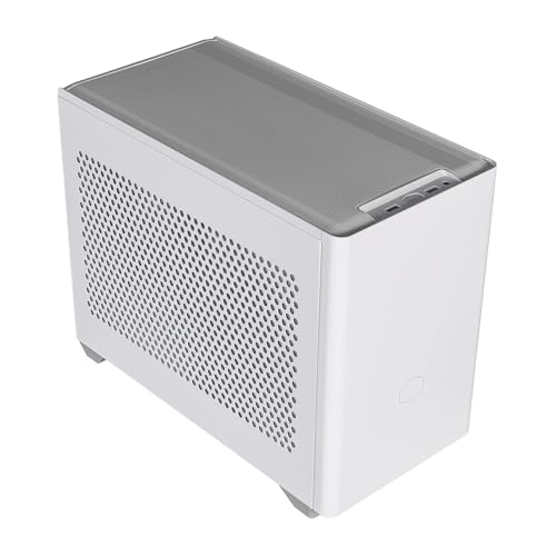 Cooler Master NR200 Mini-ITX PC Case, SFX PSU Support Only, No ATX PSU Support, Horizontal GPU Mount, 330mm GPU Clearance, 280mm Radiator Support, Up to 6X 120mm Fans, Compact ITX Chassis, White