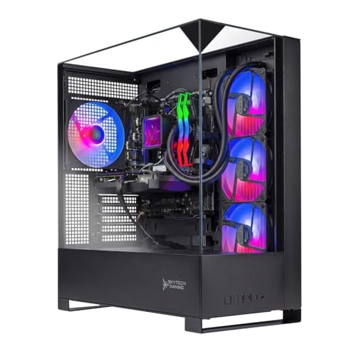 Skytech Gaming Shadow 5 Gaming PC, AMD Ryzen 7 9700X 3.8GHz, NVIDIA RTX 5060 Ti 16GB VRAM, 1TB NVMe SSD, 16GB DDR5 RAM 6000, 750W Gold PSU, 360 ARGB AIO, WI-FI 5, Windows 11, Desktop
