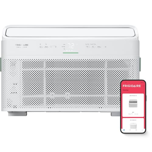 Frigidaire Gallery 12,000 BTU Smart Inverter Window Air Conditioner with Wi-Fi, Energy Star Most Efficient Certification & Indoor Air Quality Monitoring, Cools Up to 450 Sq. Ft., Ultra Quiet, White
