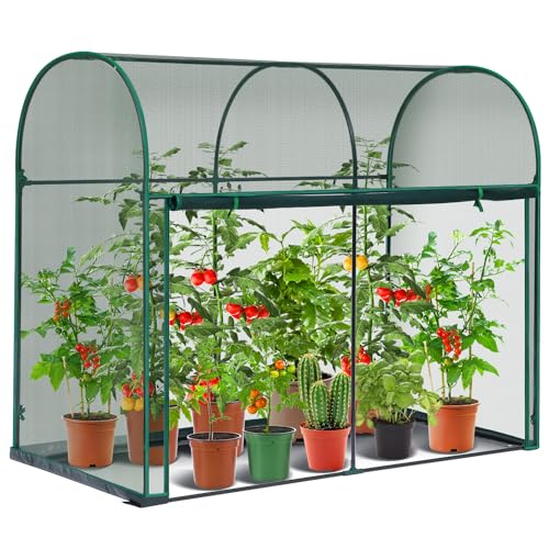 Ohuhu Crop Cages for Garden Plant: 6x3x5 Ft Tent Cage, Plant Netting Cover with Zipper, Garden Bed Cover, Plant Cover from Animal Wind-Resistant Garden Cage for Fruit Vegetable Flower